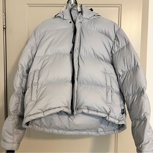 Aritzia superpuff in marble gray (shorty)